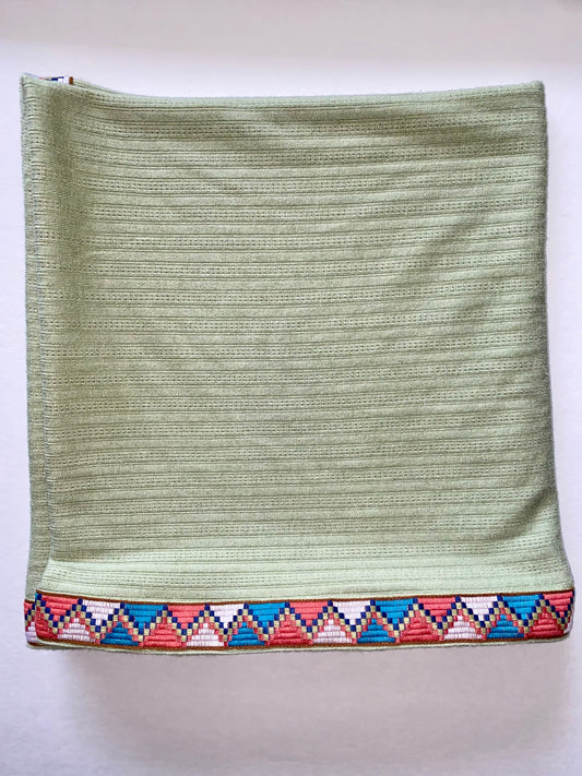 Signature Aztec Blanket | Desert Sage | Gender Neutral